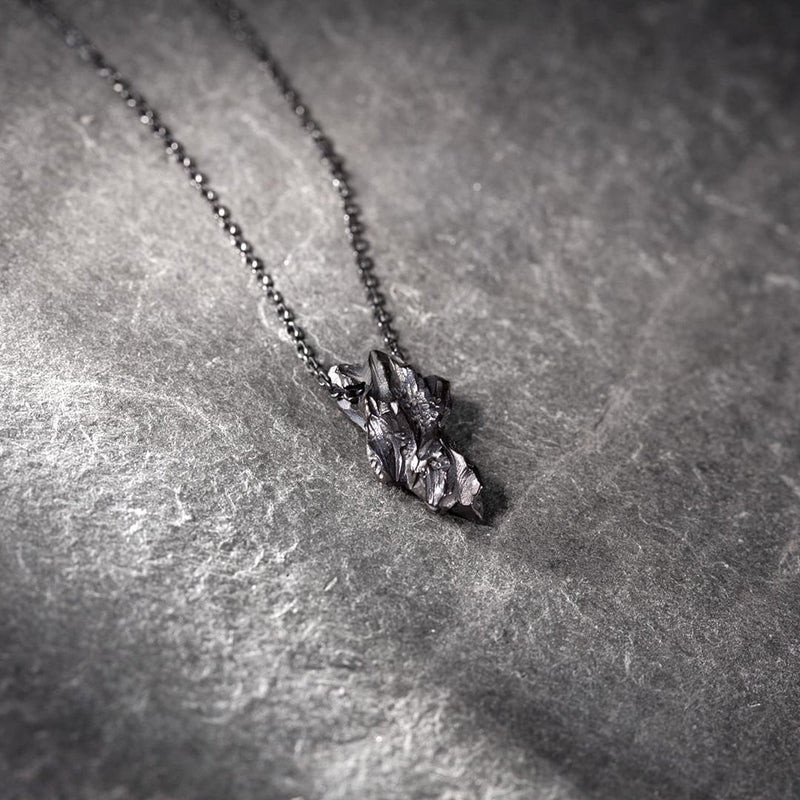 black gold pendant and chain
