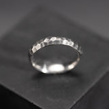 duo wedding rings in textured black silver 925/1000