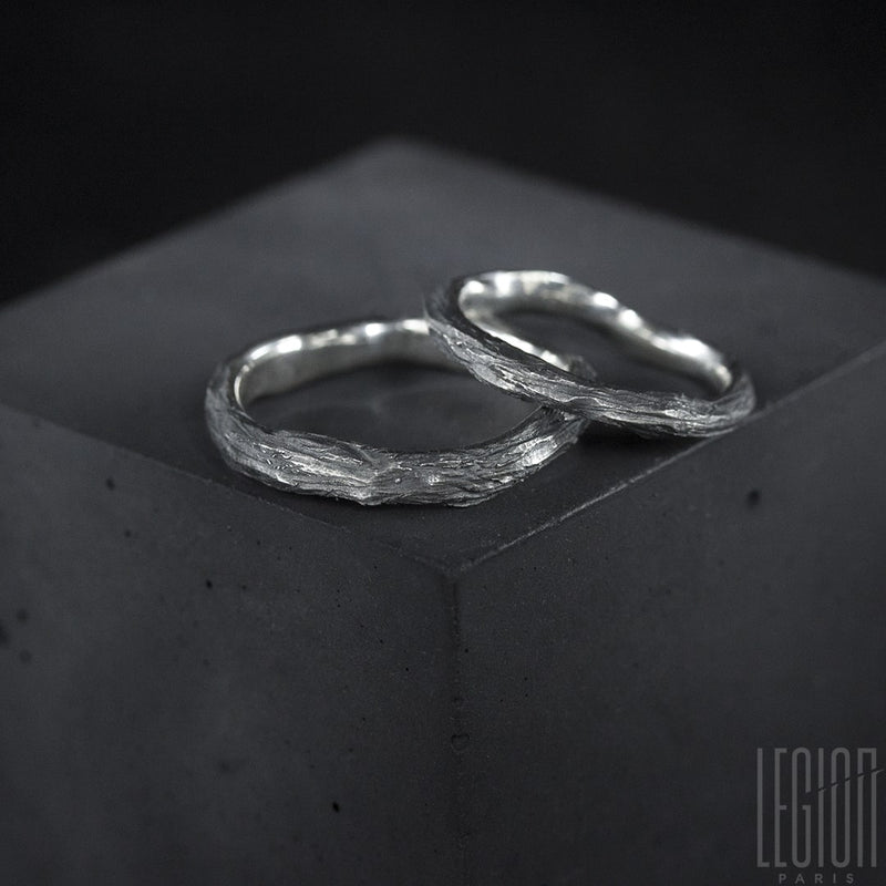 wedding rings in black silver 925 for men and women