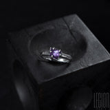 SILVER AND AMETHYST RING
