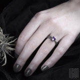 SILVER AND AMETHYST RING