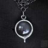 Grey moonstone on a 925 Legion Paris sterling silver necklace