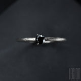 close-up of a black diamond