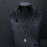 black silver pendant, unique piece, custom made, meteorite